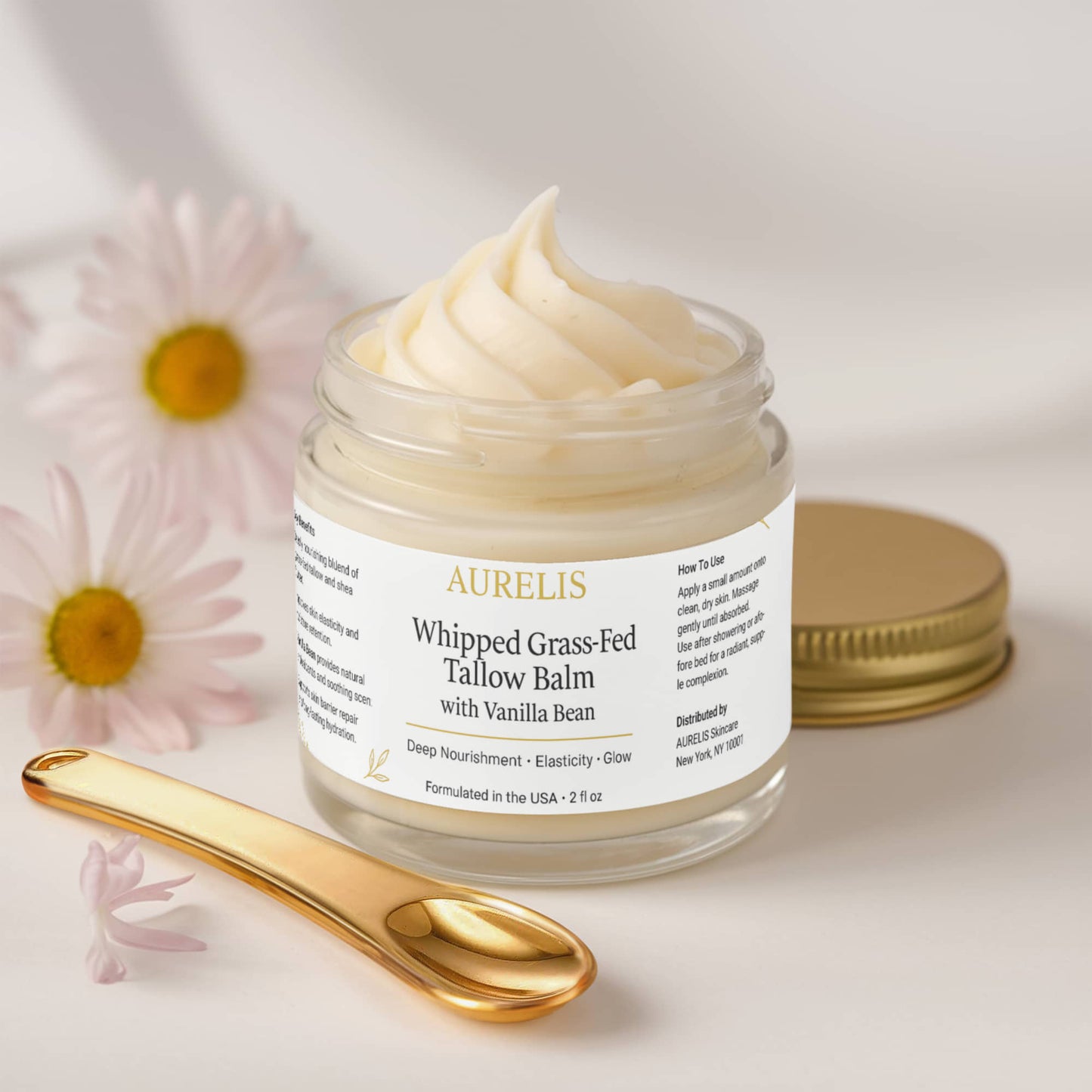 Whipped Grass-Fed Tallow Balm with Vanilla Bean